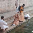 Devotees at Sri Radha-kunda