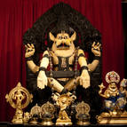 Yoga-Narasimha Covered in Candana