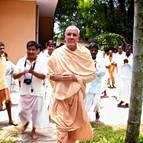 Guru Maharaja Arriving at the Temple Room