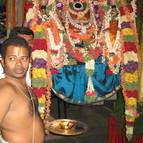 Priests Attending the Deity of Satyanarayana Swami