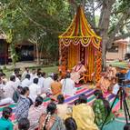 Devotees Assembled to Hear from Guru Maharaja