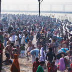 Pilgrims Bathing on Mauni Amavasya