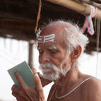 An Old Brahmana Applying Tripundram