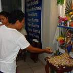 Devotees Offering Puspanjali